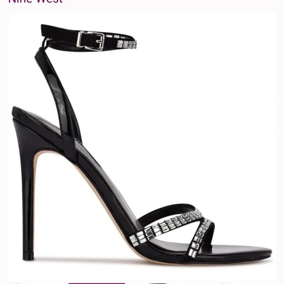 Nine West Black  Embellished Heels - Picture 2 of 7